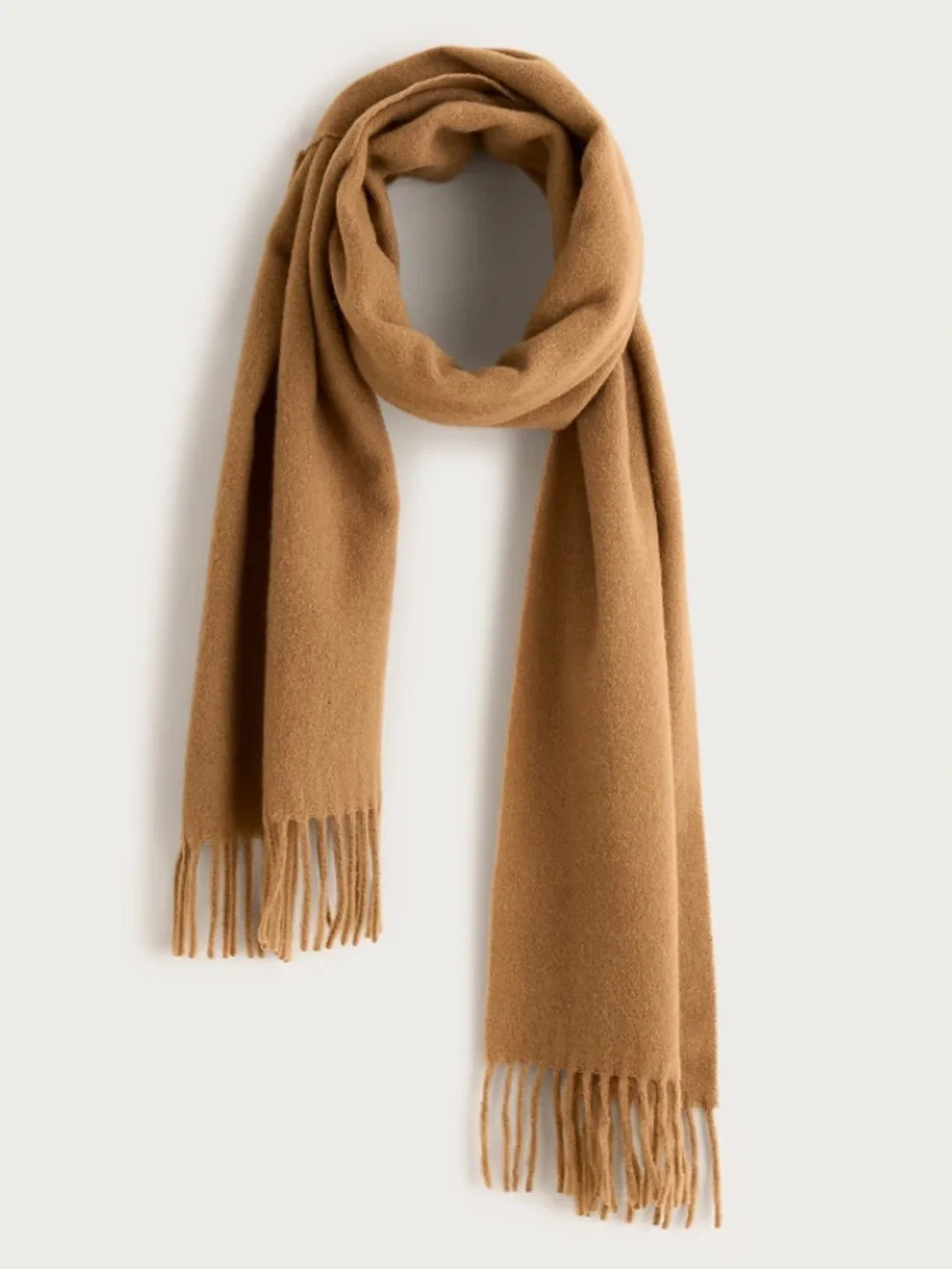 J crew camel Cashmere-blend scarf